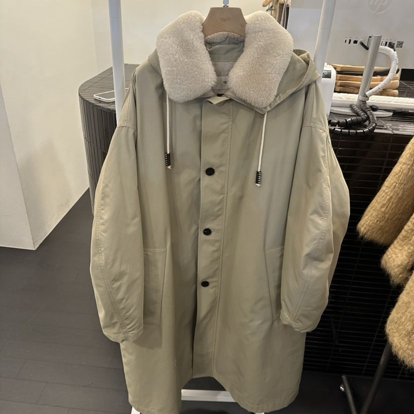 EGG韓國代購㊣女士新款熱賣休閑25秋冬長款羽絨服羊毛填充鵝絨EGG-訂貨周期長長款羽絨服