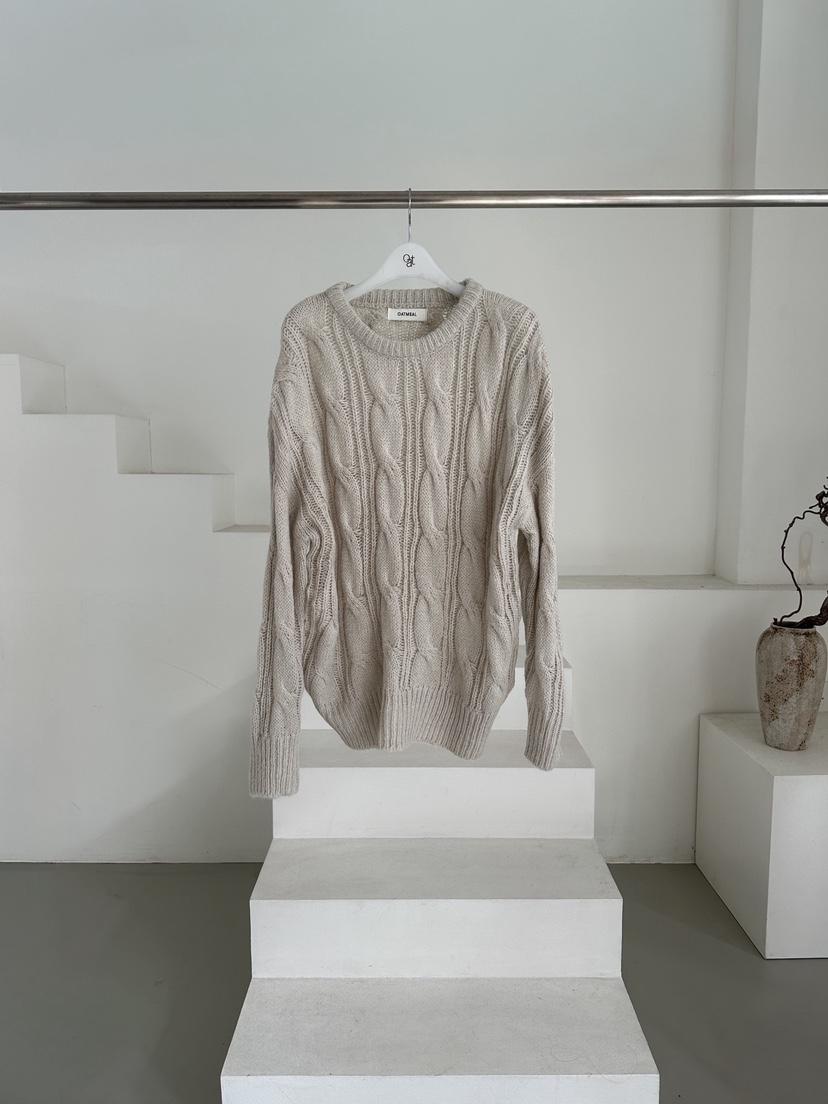 OATMEAL韓國代購㊣女裝新款人氣時尚25秋冬推薦熱賣休閑針織衫OATMEAL針織衫