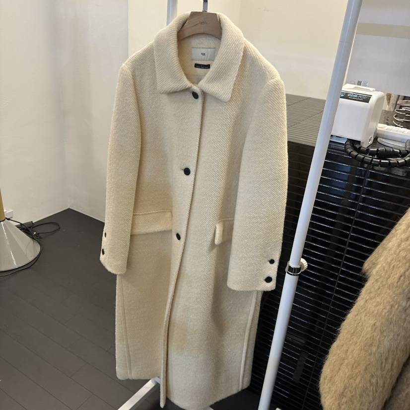 EGG韓國直郵㊣女士新品人氣推薦25秋冬時尚熱賣中長款大衣羊駝EGG-訂貨周期長中長款大衣