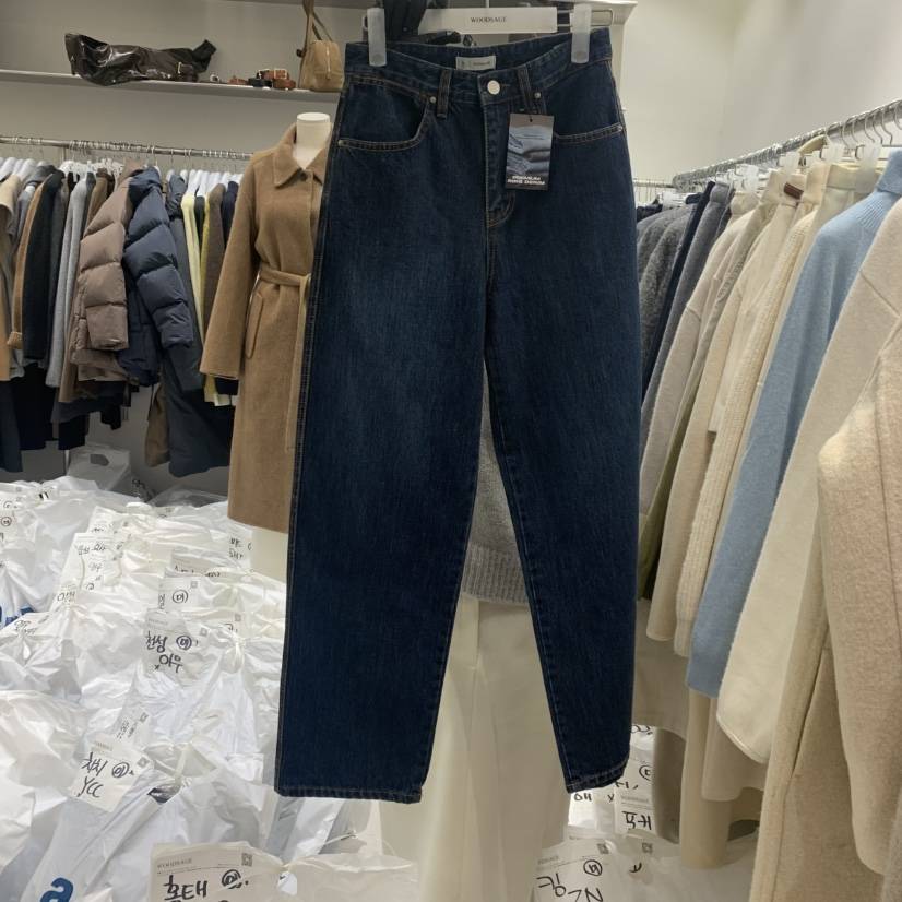 WOOD SAGE韓國直郵㊣女士新款推薦休閑熱賣時尚職業牛仔褲WOOD SAGE牛仔褲