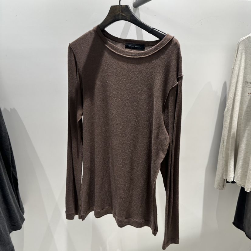 JANE BIRKIN韓國代購㊣女裝新品25秋冬熱賣長袖T恤安哥拉羊絨JANE BIRKIN設計師品牌長袖T恤