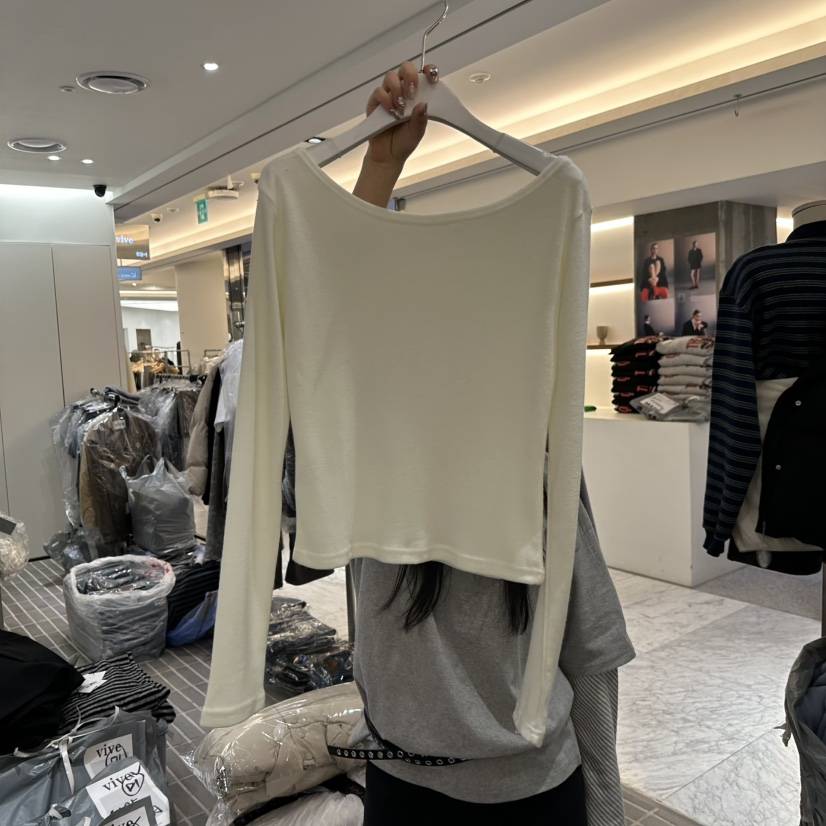 VIVE東大門㊣實拍女士新品推薦時尚25秋冬長袖T恤安哥拉羊毛VIVE長袖T恤
