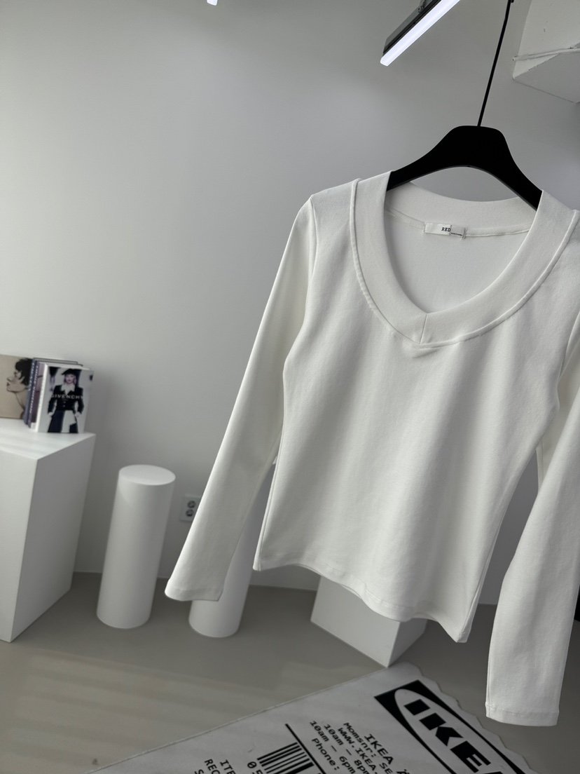 RED-A韓國代購㊣女裝新款推薦25秋冬休閑人氣熱賣時尚長袖T恤RED-A長袖T恤