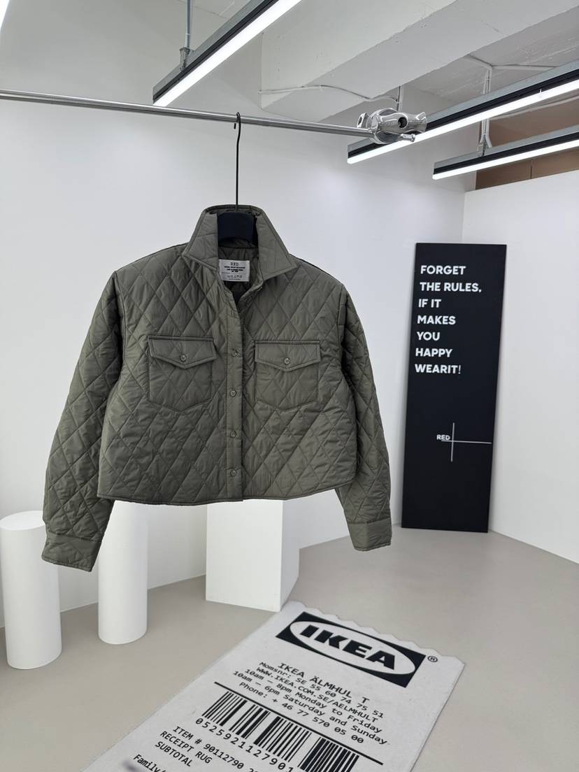 RED-A韓國代購㊣女裝新品休閑人氣時尚推薦25秋冬夾克絎縫RED-A夾克