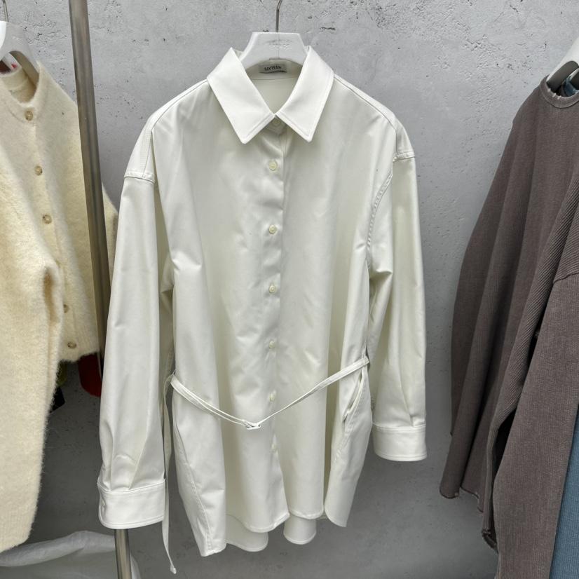 SIXTEEN東大門㊣實拍女士新款25秋冬人氣時尚襯衫蕾絲衫含腰繩SIXTEEN襯衫/蕾絲衫