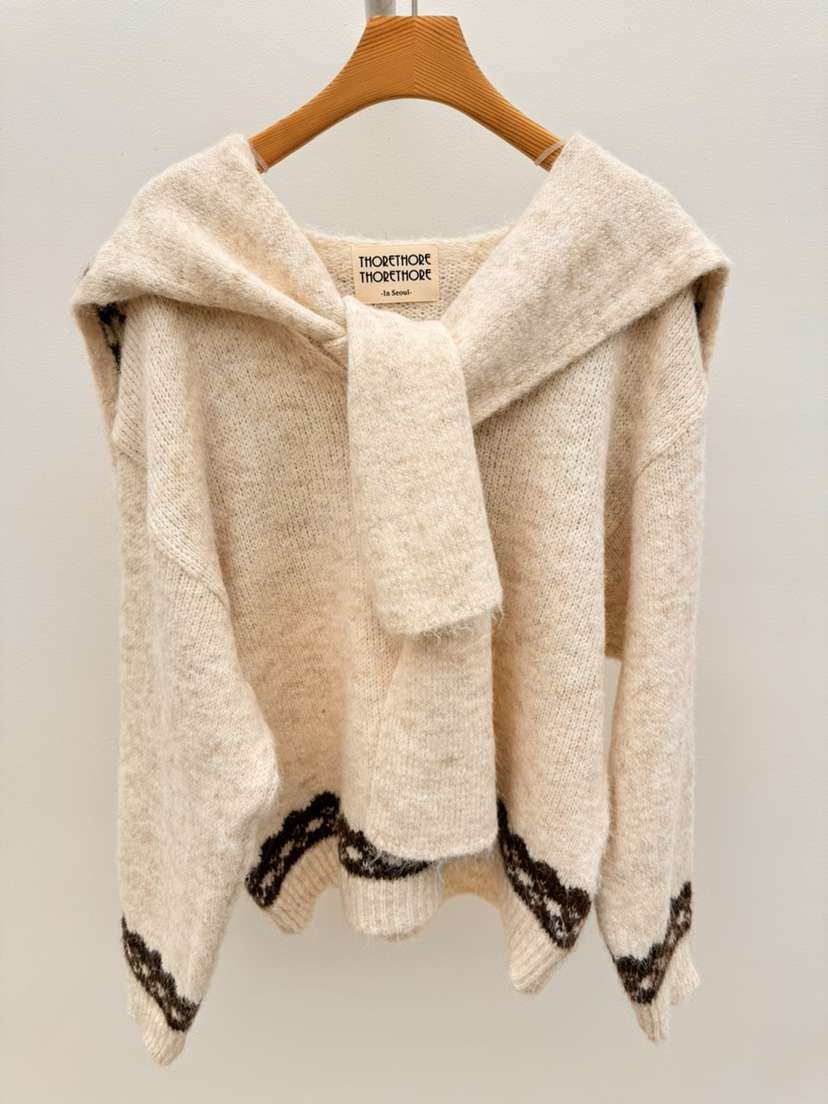 THORE東大門㊣實拍女裝新款休閑25秋冬職業人氣時尚推薦針織衫THORE針織衫