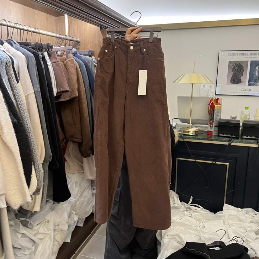 VIRKIN韓國代購㊣女裝新款推薦休閑25秋冬人氣熱賣休閑褲羊毛VIRKIN休閑褲