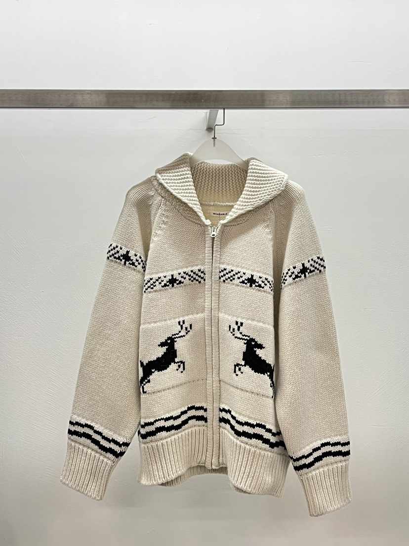 WEARABLE-L東大門㊣直郵女裝新款熱賣人氣25秋冬推薦毛衣拉鏈WEARABLE毛衣