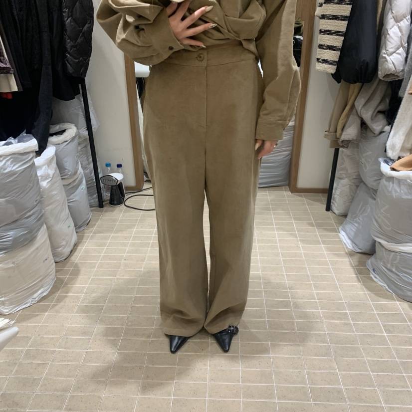 LOFN韓國直郵㊣女士新品人氣休閑熱賣職業25秋冬休閑褲燈芯絨LOFN休閑褲