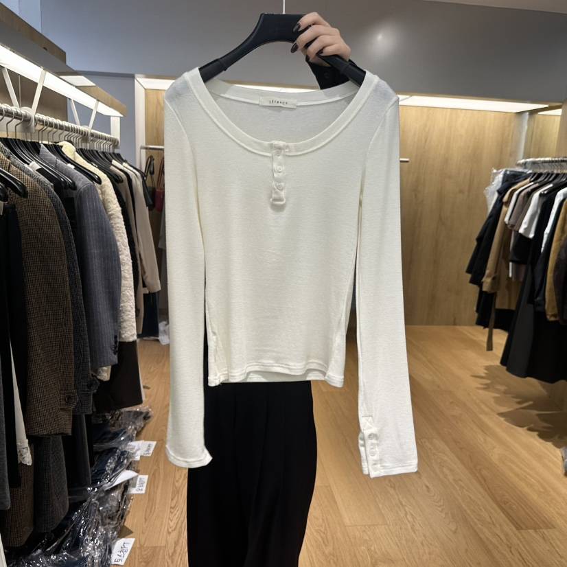 LEFANCY韓國代購㊣女裝新款人氣推薦熱賣時尚25秋冬長袖T恤LEFANCY長袖T恤
