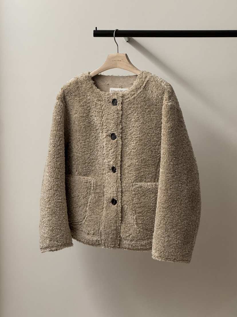 LONG PEAK東大門㊣代購女士新款時尚熱賣人氣短款大衣羊毛LONG PEAK短款大衣