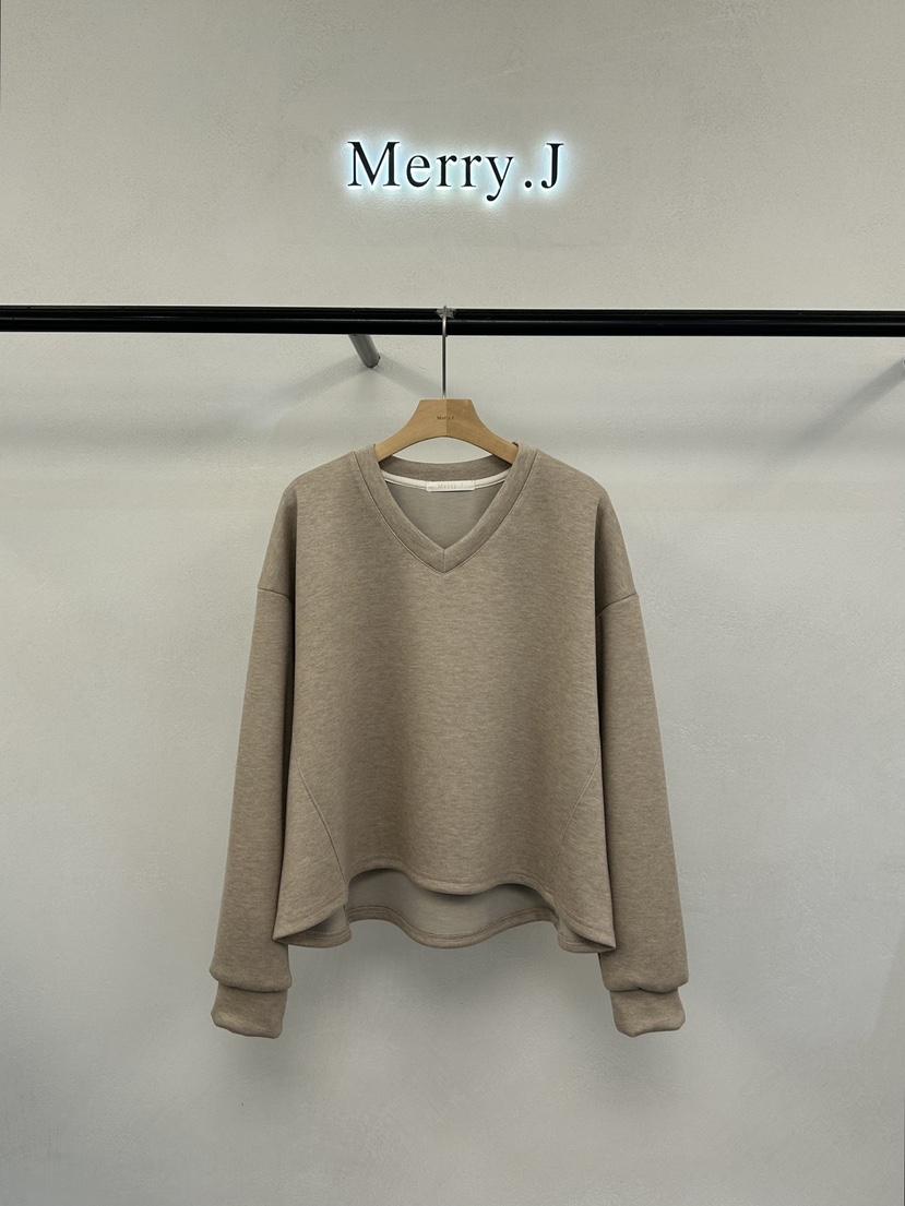 MERRY-J東大門㊣代購女裝新品休閑推薦人氣職業熱賣衛衣雙V領MERRY-J衛衣