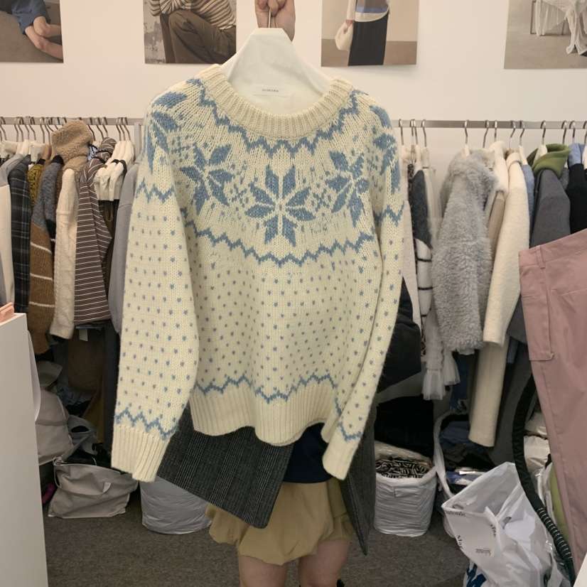 SALONDEMAG韓國代購㊣女裝新款時尚熱賣推薦休閑25秋冬毛衣SALONDEMAG毛衣