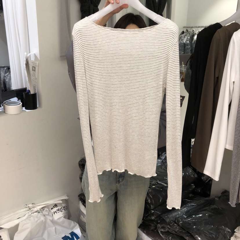 AUBE東大門㊣代購女裝新款時尚熱賣推薦人氣職業長袖T恤兩面穿AUBE長袖T恤