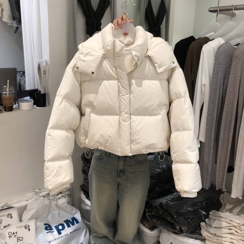 AUBE東大門㊣直郵女裝新款職業休閑推薦25秋冬短款羽絨服鴨絨AUBE短款羽絨服