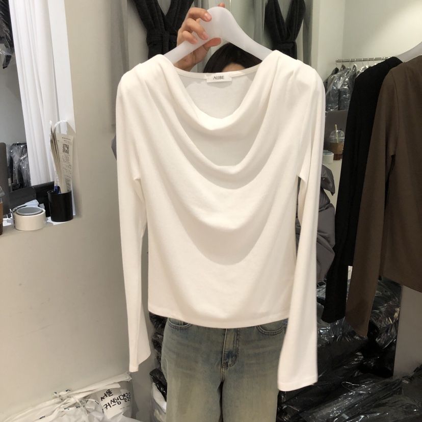 AUBE東大門㊣直郵女士新款休閑推薦職業熱賣時尚人氣長袖T恤AUBE長袖T恤