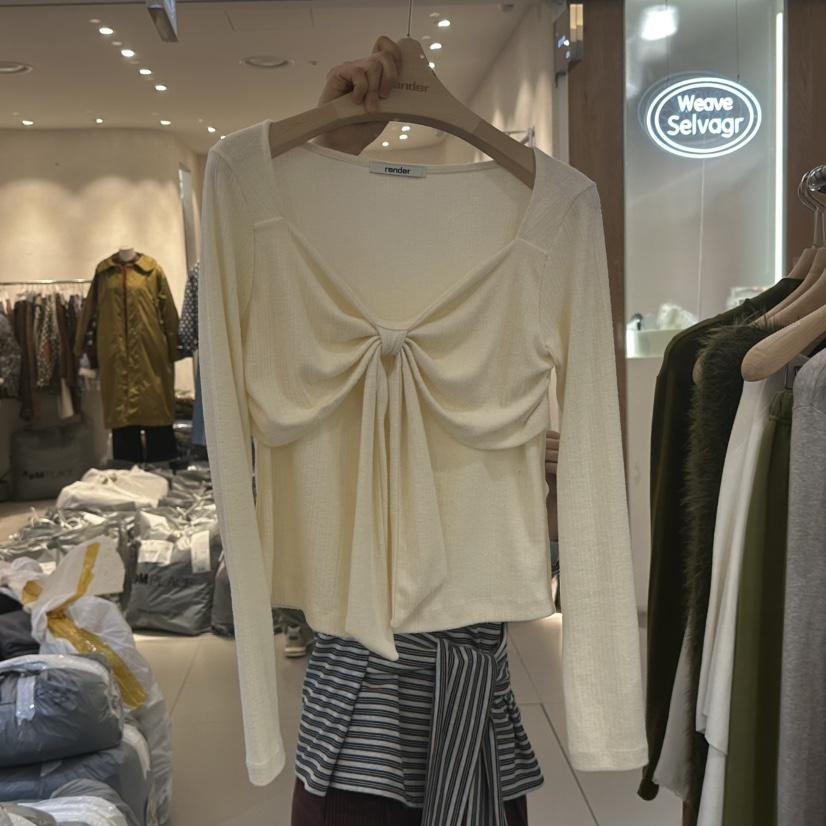 RENDER韓國代購㊣女士新品推薦時尚人氣職業休閑25秋冬長袖T恤RENDER長袖T恤