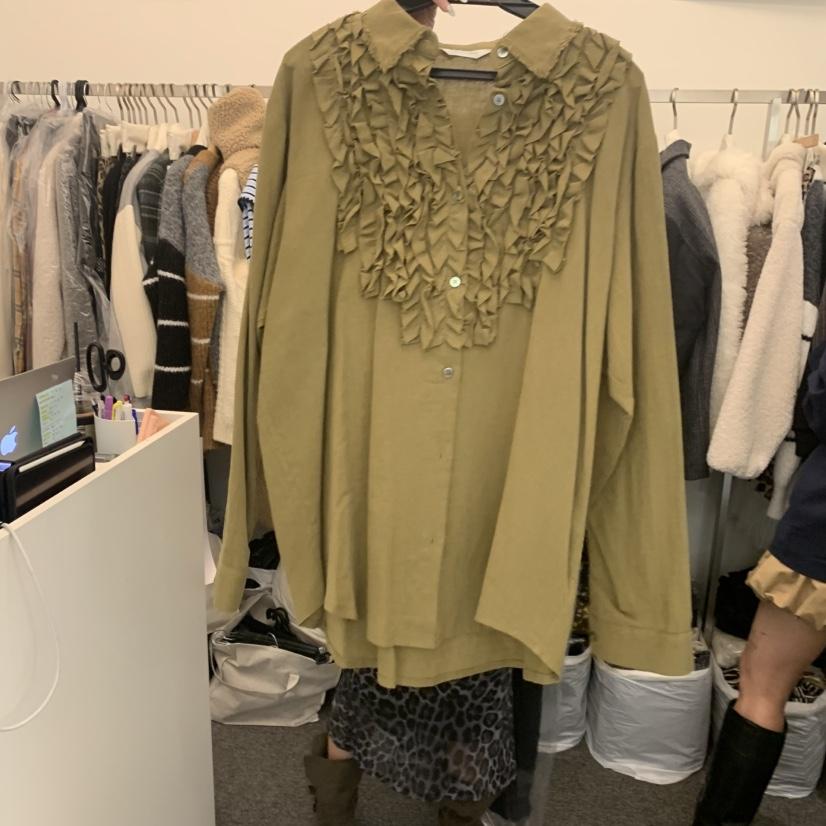 SALONDEMAG韓國代購㊣女士新款25秋冬職業人氣熱賣襯衫蕾絲衫SALONDEMAG襯衫/蕾絲衫