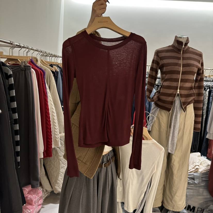 BAGUETTE-P東大門㊣實拍女士新品休閑推薦25秋冬人氣長袖T恤BAGUETTE-P長袖T恤