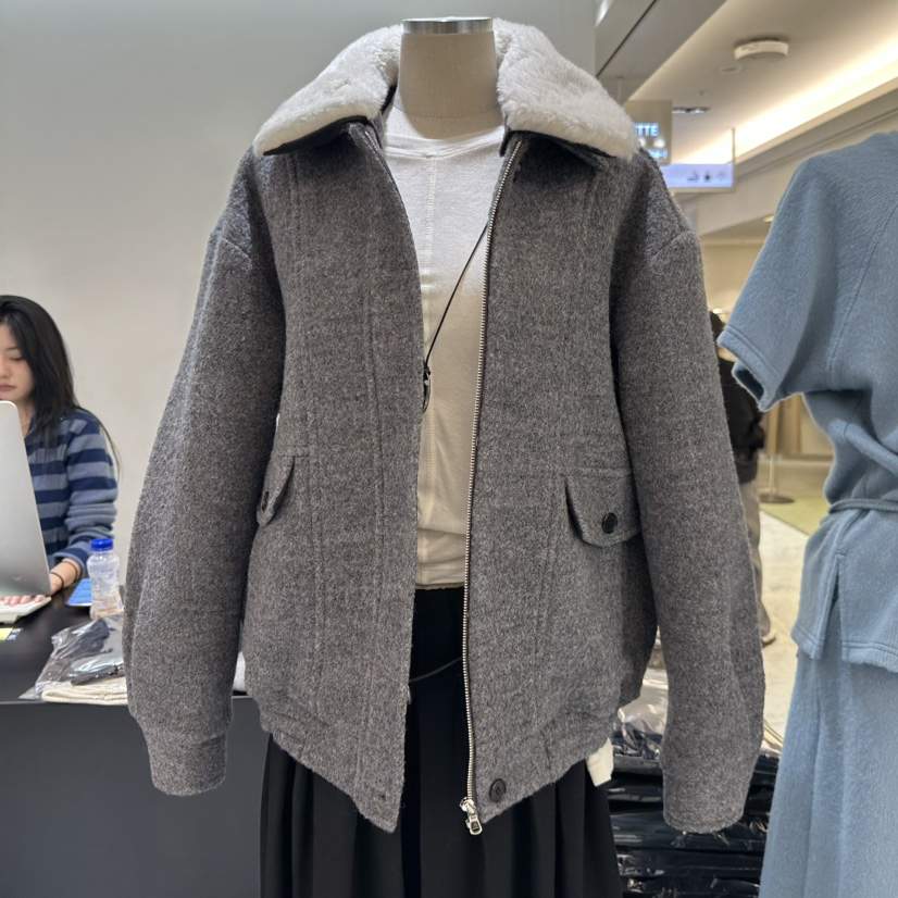 BAGUETTE-P東大門㊣代購女裝新品推薦休閑時尚熱賣夾克羊毛BAGUETTE-P夾克