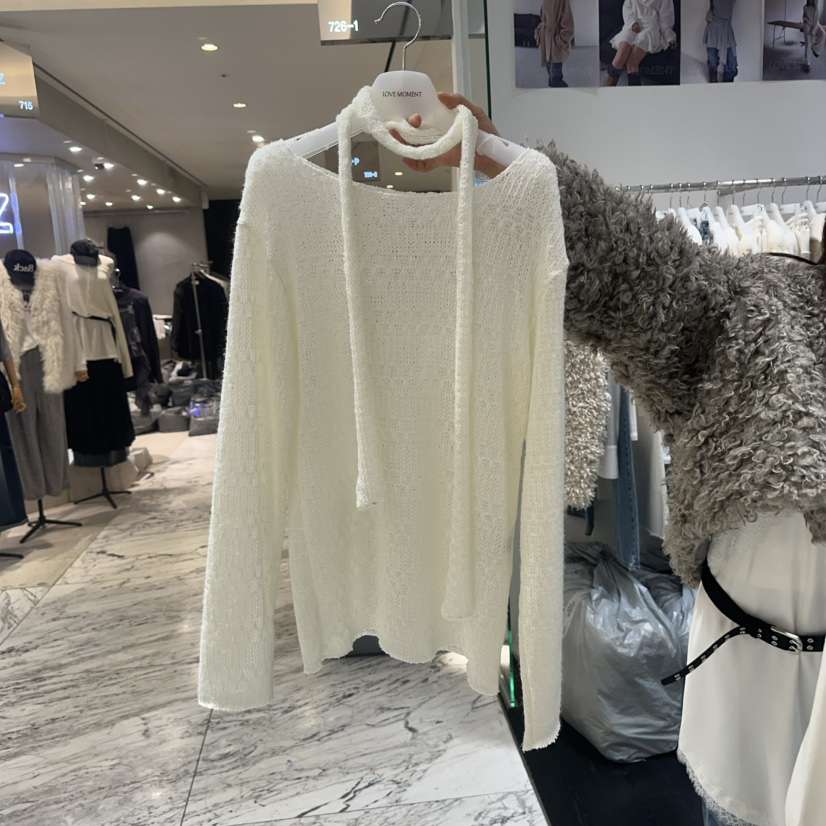 LOVE MOMENT東大門㊣代購女裝新款熱賣休閑職業毛衣含圍巾LOVE MOMENT毛衣
