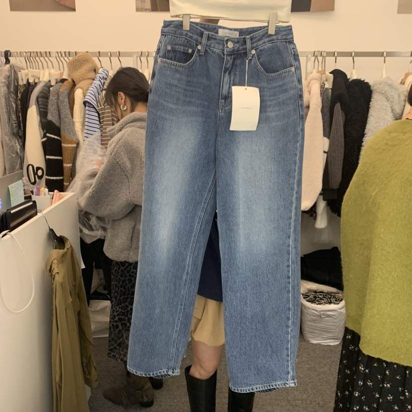 SALONDEMAG東大門㊣直郵女士新品25秋冬熱賣牛仔褲加絨抓絨SALONDEMAG牛仔褲