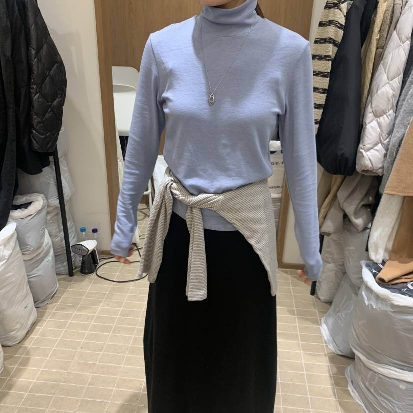 LOFN韓國代購㊣女士新款時尚熱賣職業25秋冬人氣長袖T恤高領LOFN長袖T恤