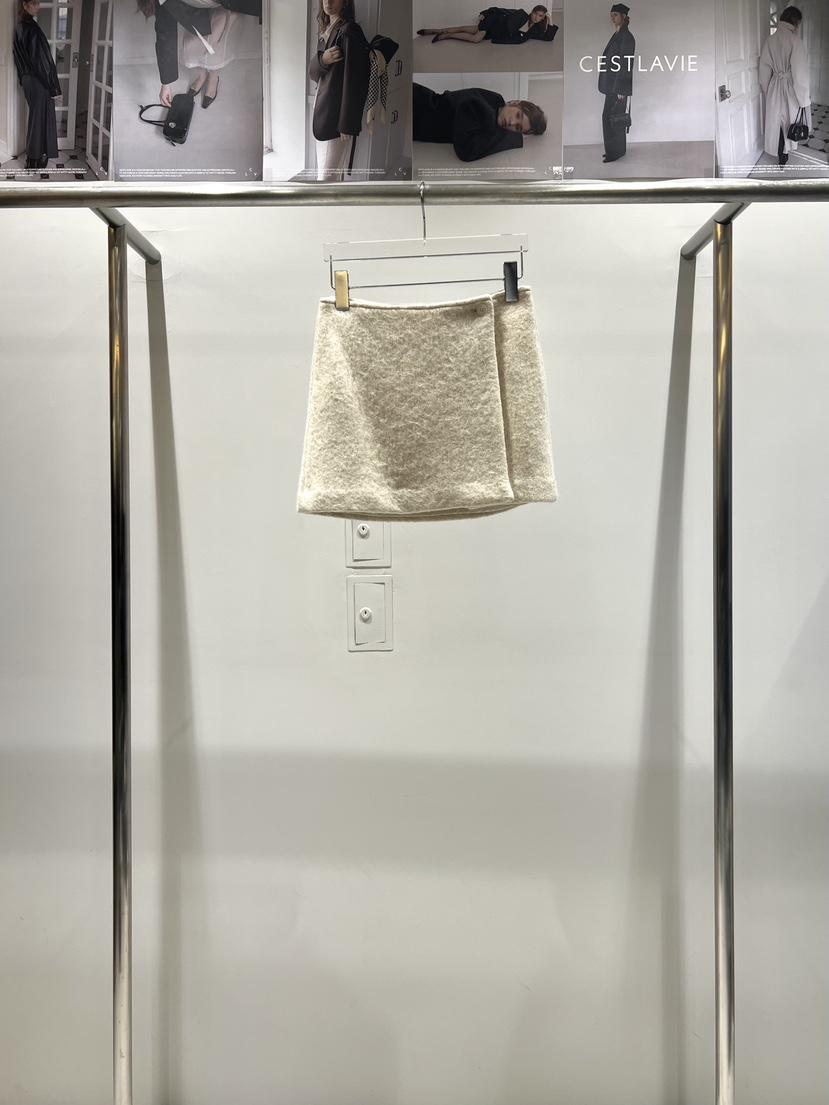 CESTLAVIE韓國直郵㊣女裝新品人氣熱賣職業時尚25秋冬短裙羊駝CESTLAVIE短裙