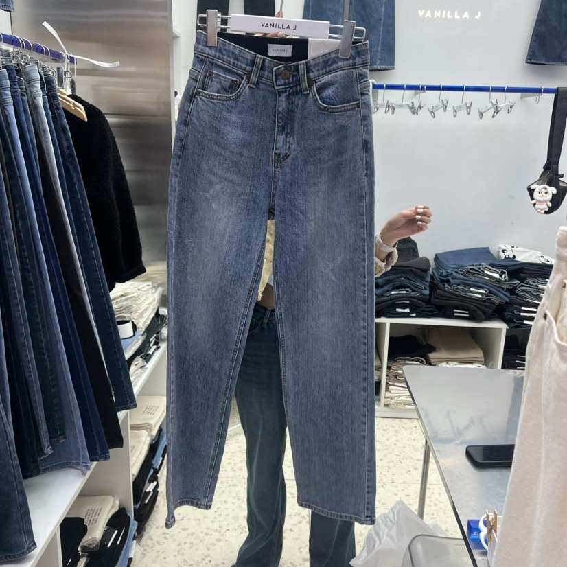 VANILLA J韓國直郵㊣女士新款人氣休閑25秋冬熱賣時尚牛仔褲VANILLA J牛仔褲