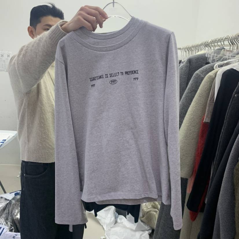 PADO東大門㊣直郵女裝新款熱賣休閑推薦25秋冬職業人氣長袖T恤PADO長袖T恤