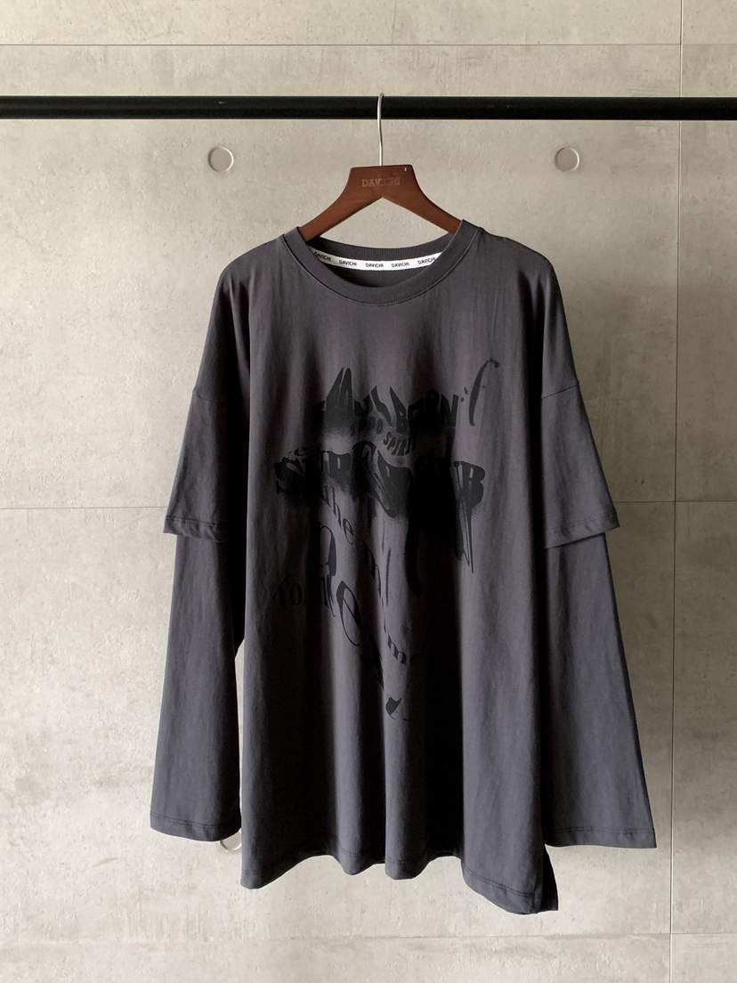 DAVICHI東大門㊣直郵女裝新款推薦25秋冬時尚熱賣長袖T恤雙層DAVICHI長袖T恤