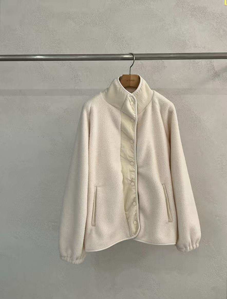 LE VASE韓國直郵㊣女士新品推薦熱賣25秋冬人氣夾克羊毛柔軟LE VASE夾克