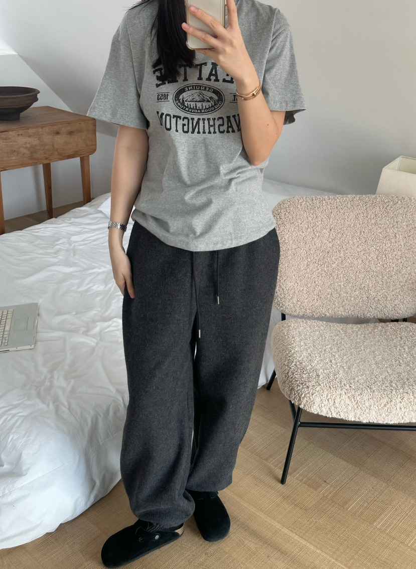 LE VASE韓國代購㊣女士新款休閑人氣熱賣職業推薦休閑褲加絨LE VASE休閑褲