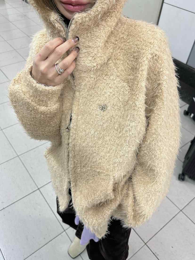 ZEROZERO韓國直郵㊣女裝新品人氣時尚推薦熱賣休閑夾克連帽絨ZEROZERO夾克