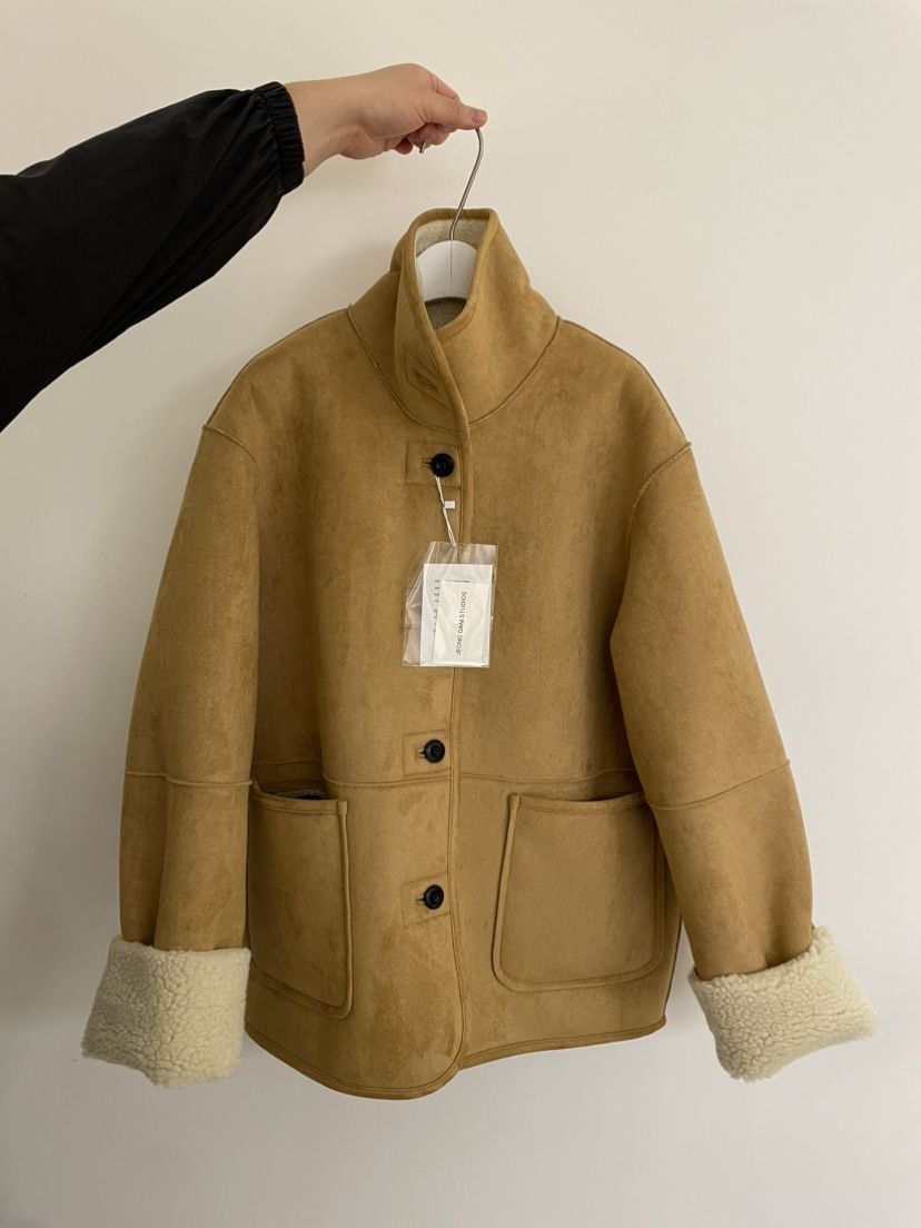 JEONG GAM STUDIOS東大門㊣代購女裝新款人氣短款大衣高領雙面JEONG GAM短款大衣