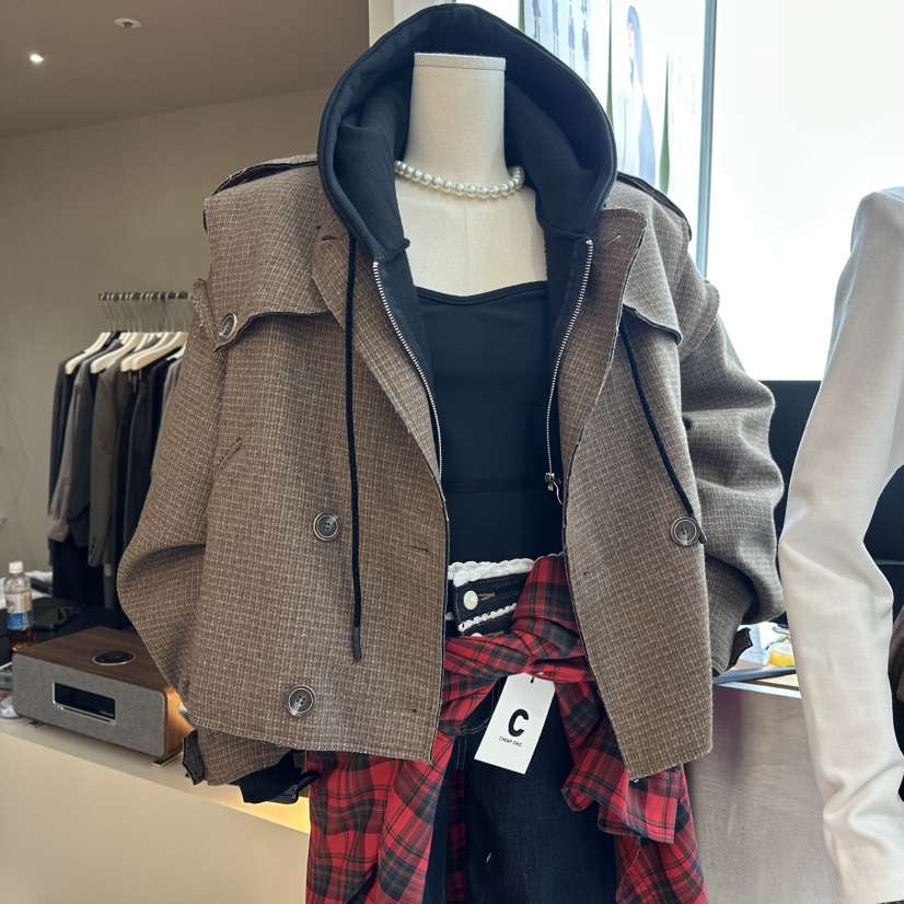 CHEAP-CHIC東大門㊣代購女士新品休閑人氣職業25秋冬夾克加絨棉CHEAP-CHIC/CHARLES THE SECOND夾克