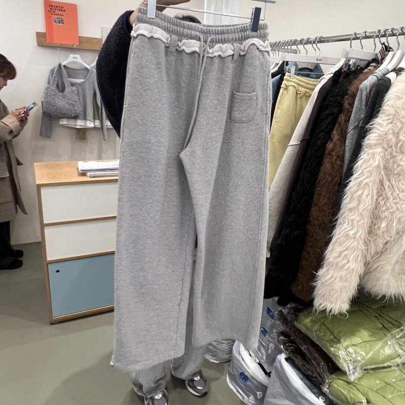 ARE東大門㊣代購女裝新品休閑熱賣推薦職業時尚休閑褲加絨腰帶ARE YOU/ARE休閑褲