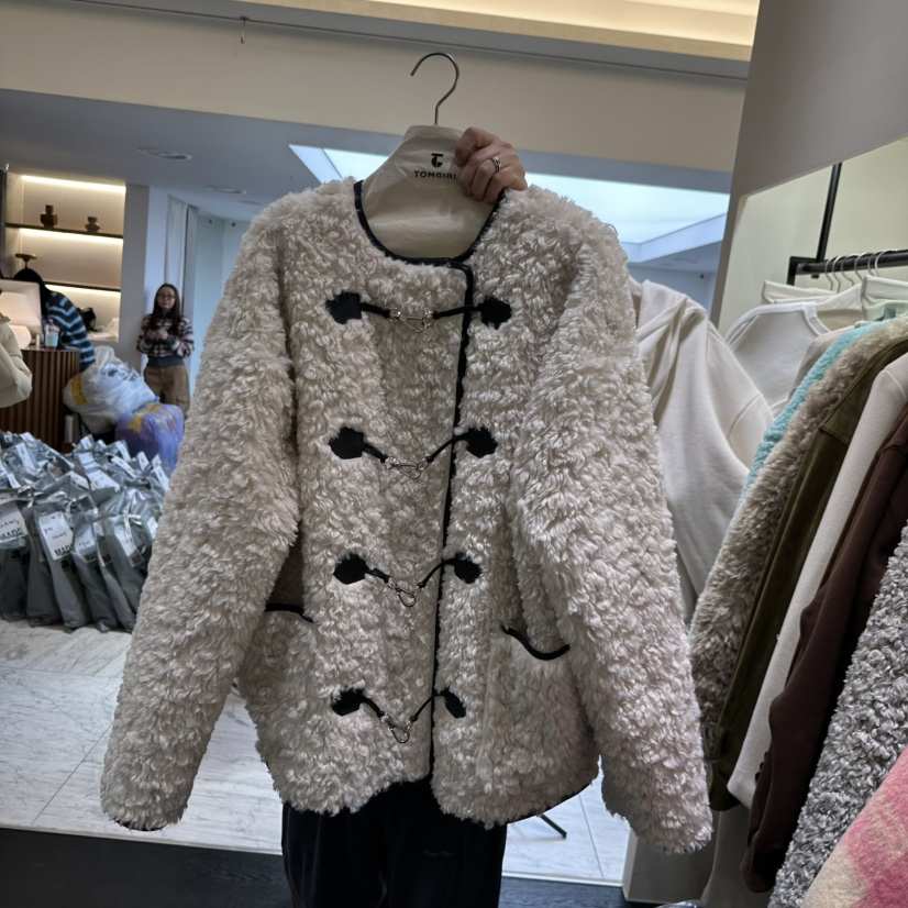 TOMGIRL東大門㊣實拍女裝新款休閑人氣推薦職業短款大衣羊毛TOMGIRL短款大衣