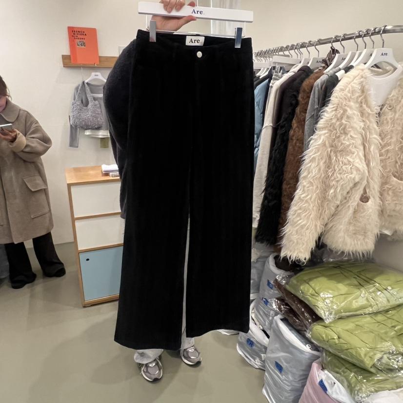 ARE韓國直郵㊣女士新款熱賣職業25秋冬時尚休閑休閑褲燈心絨ARE YOU/ARE休閑褲