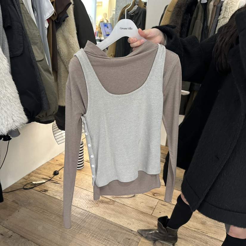 CREAM VILLA東大門㊣直郵女裝新款時尚套裝兩件套CREAMVILLA套裝