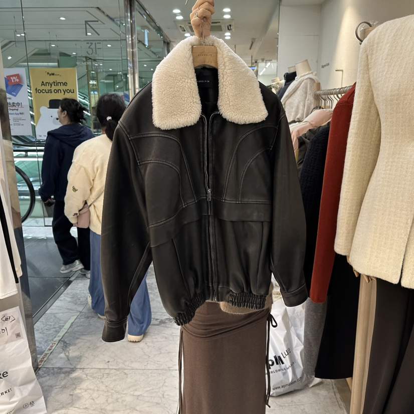 MAGNOLIA36-L東大門㊣實拍女裝新品熱賣人氣休閑時尚夾克皮革MAGNOLIA36-L夾克