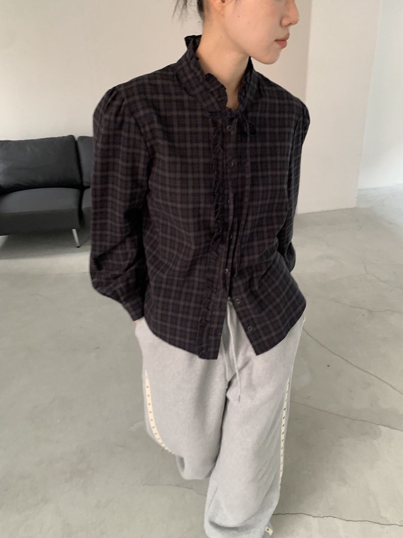 SUNDER MARKET韓國直郵㊣女士新款休閑人氣時尚襯衫蕾絲衫SUNDER MARKET襯衫/蕾絲衫