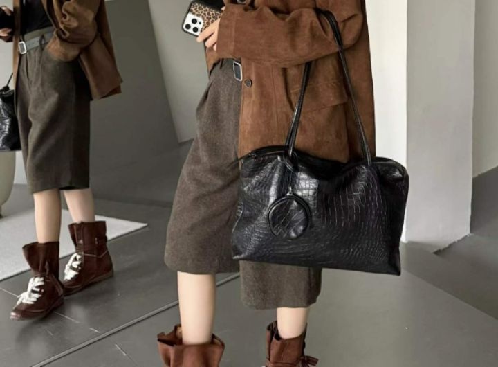 TROUVAILLE東大門㊣直郵女裝新品25秋冬人氣單肩斜跨包牛皮TROUVAILLE單肩/斜跨包