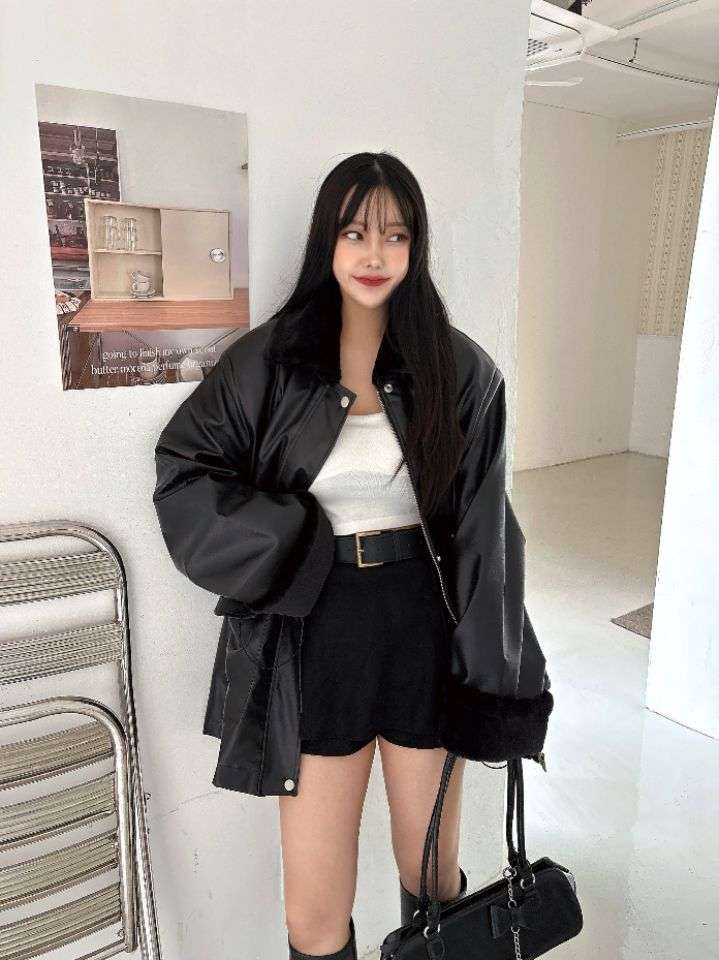 mars東大門㊣代購女士新款休閑人氣時尚職業推薦熱賣25秋冬皮衣mars皮衣