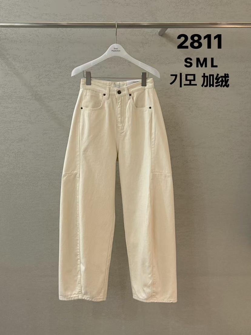 PLAYBUTTON-P韓國直郵㊣女裝新款推薦熱賣25秋冬人氣牛仔褲PLAYBUTTON牛仔褲