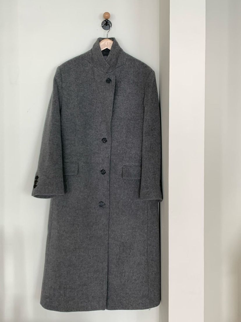 BINUS韓國代購㊣女士新款人氣熱賣25秋冬職業中長款大衣羊毛BINUS中長款大衣