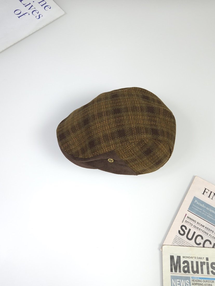 THE HAT-P韓國代購㊣女裝新款時尚職業人氣推薦帽子人字紋THE HAT帽子