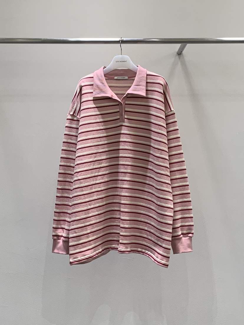 LOVE MOMENT韓國代購㊣女裝新款推薦時尚25秋冬休閑長袖T恤LOVE MOMENT長袖T恤