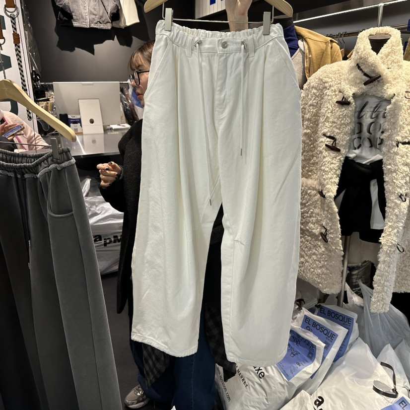 EL BOSQUE韓國代購㊣女士新品時尚人氣熱賣休閑褲羊毛燈籠EL BOSQUE休閑褲