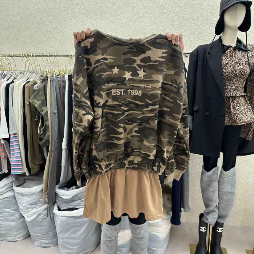 DRAWING韓國直郵㊣女士新款熱賣休閑推薦衛衣荷葉邊加絨連帽DRAWING衛衣